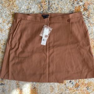 Theory Classic Wool Wrap Mini Skirt
